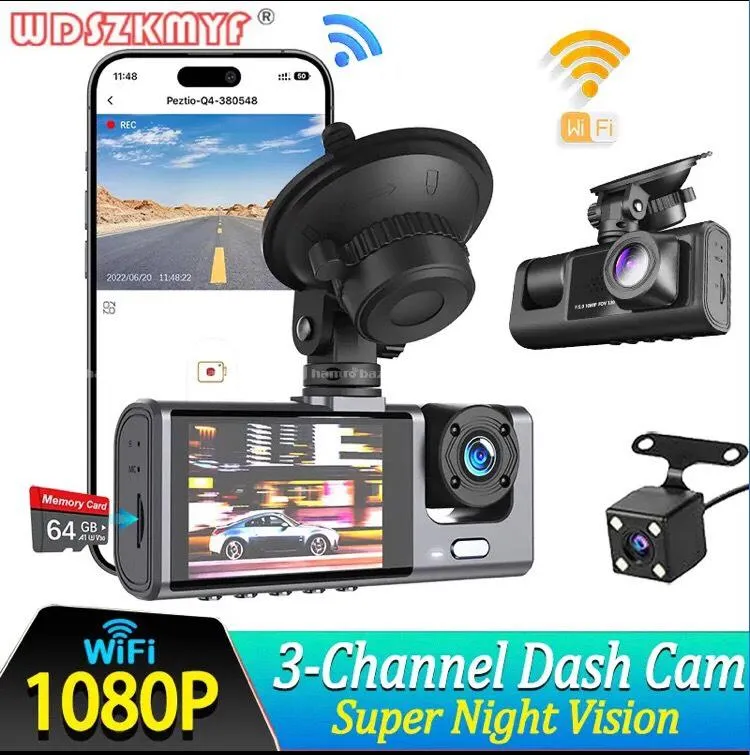 Camera Dash Cam For Cars Car DVR 1080P WIFI Car Dv
